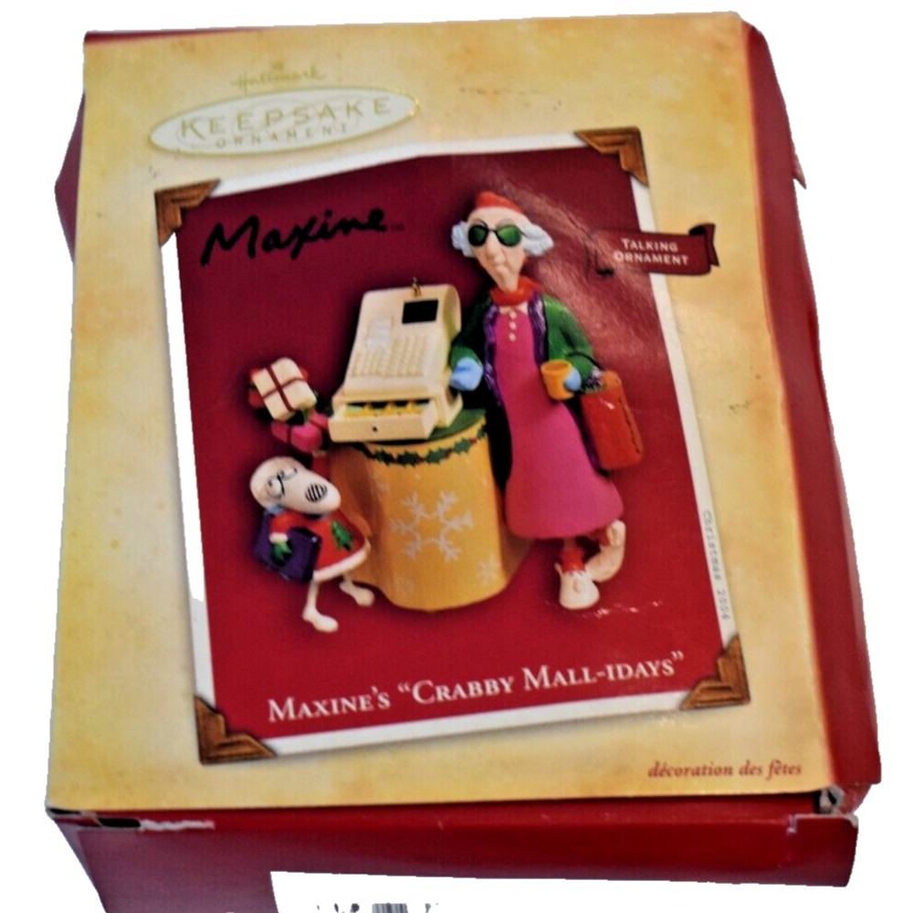 Hallmark Keepsake Ornament Maxine's Crabby Mall-idays 2004 Talking Complains